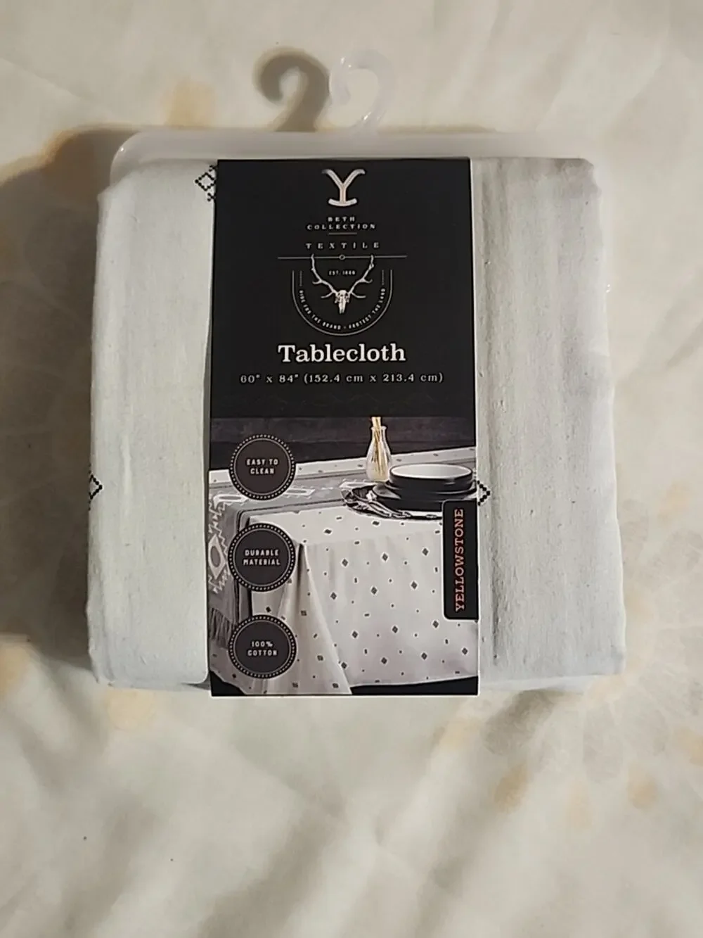 Yellowstone Beth Collection Textile Tablecloth 60